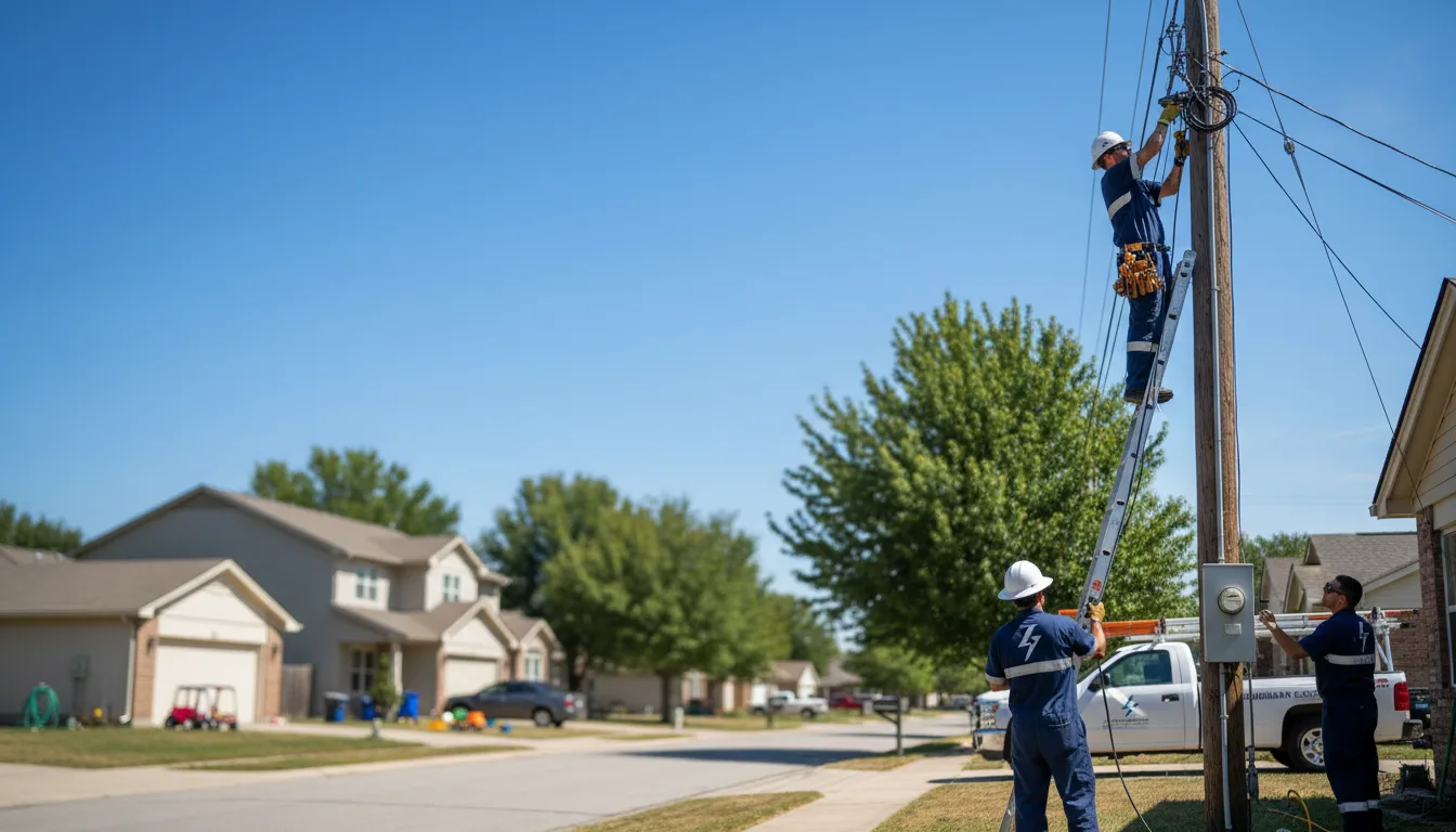 Residential electrician providing installation services in Eola, IL